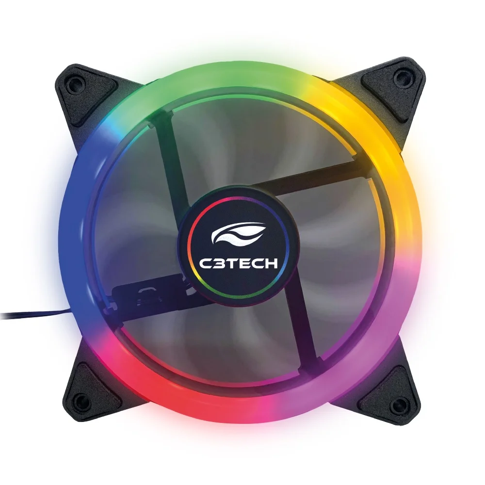 Cooler Fan C3tech F7-l130m, 120x120x25mm, LED FRGB, 1200rpm 4
