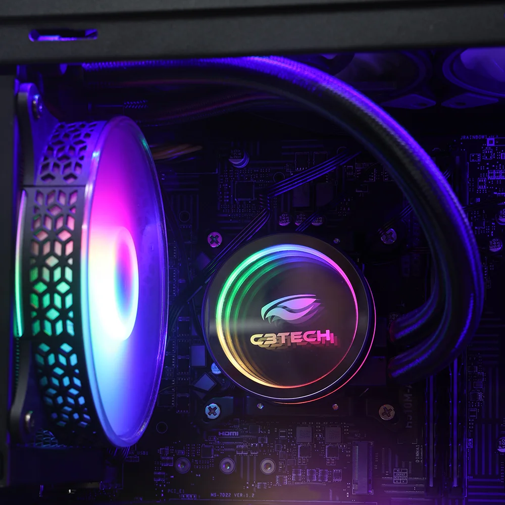 Water Cooler 120mm C3tech Fc-w120rgb, AMD E Intel, LED, RGB 6