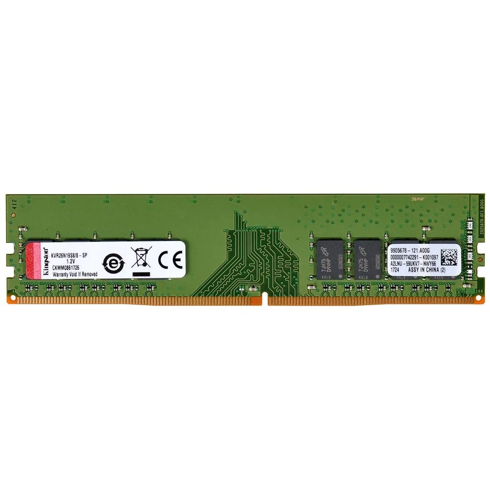 Imagem 2 de 2 do produto Memoria   8gb Kingston Ddr4 2666mhz - Kvr26n19s8/8.
