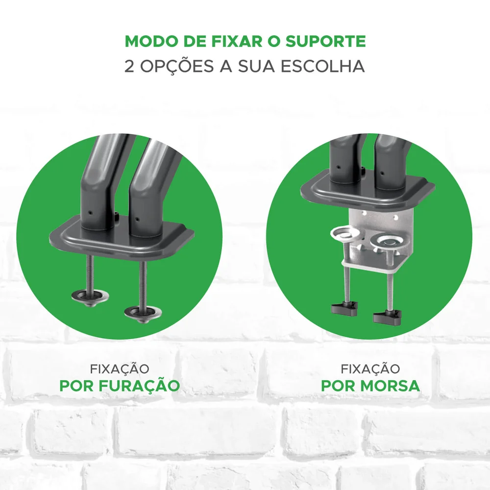Imagem 5 de 5 do produto Suporte Monitor Ajustavel 17Polegadas A 32Polegadas Com Braço Mecanico (duplo) Px-25