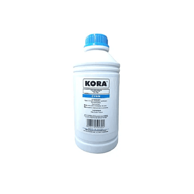 Tinta Universal Kora, Para Impressora Ep Bulk Ink Eco Tank Corante, 1 Litro, Cyan
