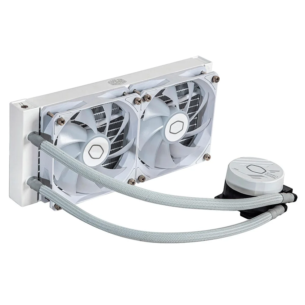 Water Cooler - Cooler Master, Masterliquid 240l Core, 240mm, Intel e Amd, ARGB, Para Processador, Branco Water Cooler - Cooler Master, Masterliquid 240l Core, 240mm, Intel e Amd, ARGB, Para Processador, Branco