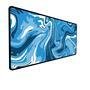 Mouse Pad Gamer Speed, Extra Grande, Desk Pad Profissional Premium, Com Borda Costurada 120x60,Abstrato Abstract, Azul