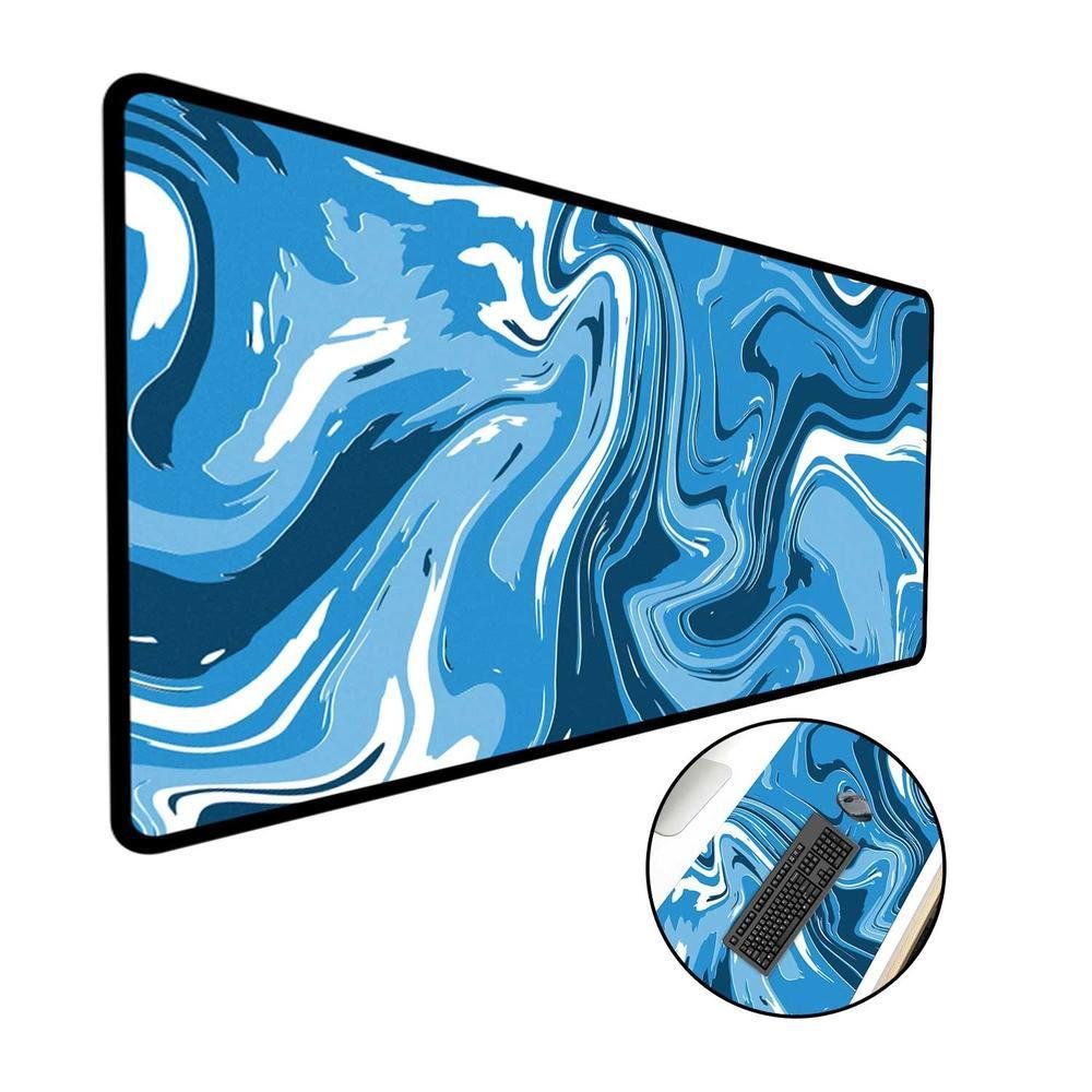 Mouse Pad Gamer Speed, Extra Grande, Desk Pad Profissional Premium, Com Borda Costurada 120x60,Abstrato Abstract, Azul Mouse Pad Gamer Speed, Extra Grande, Desk Pad Profissional Premium, Com Borda Costurada 120x60,Abstrato Abstract, Azul