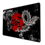 Mouse Pad Gamer Speed, Extra Grande,Desk Pad Profissional Premium,Com Borda Costurada 70x30, Dragão Negro