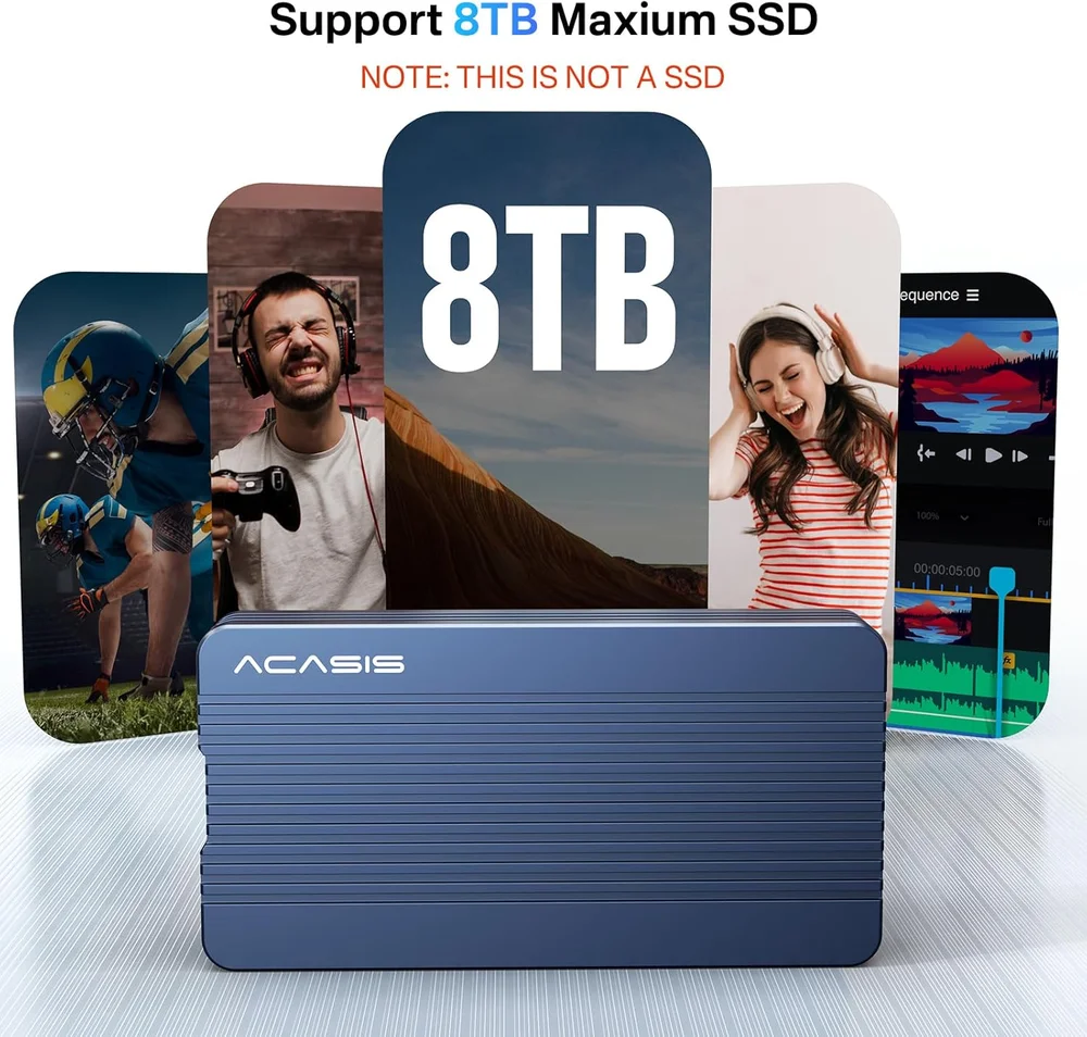 Case Externo 40GBPS SSD NVME M2 Acasis KaBuM