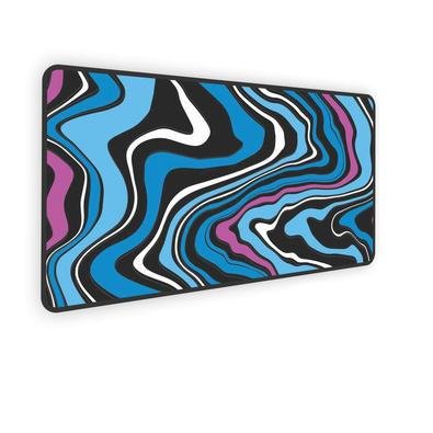 Mouse Pad Gamer Speed, Extra Grande, Desk Pad Profissional Premium, Com Borda Costurada 100x50, Abstrato Liquido