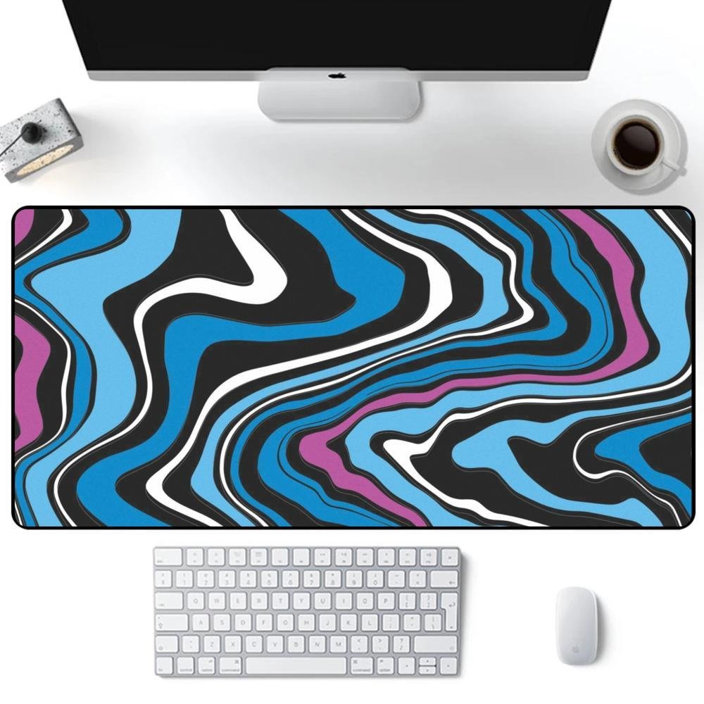 Mouse Pad Gamer Speed, Extra Grande, Desk Pad Profissional Premium, Com Borda Costurada 100x50, Abstrato Liquido Mouse Pad Gamer Speed, Extra Grande, Desk Pad Profissional Premium, Com Borda Costurada 100x50, Abstrato Liquido
