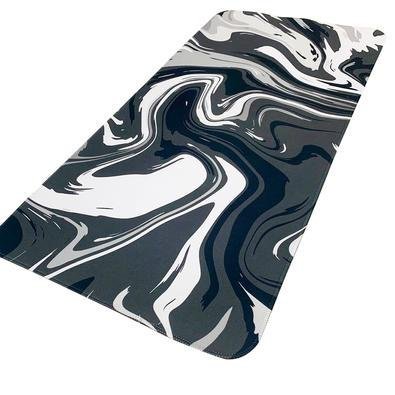 Mouse Pad Gamer Speed, Extra Grande, Desk Pad Profissional Premium, Com Borda Costurada 90x40, Abstract Abstrato, Cinza