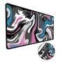 Mouse Pad Gamer Speed, Extra Grande, Desk Pad Profissional Premium, Com Borda Costurada 120x60, Abstrato Abstract, Rosa