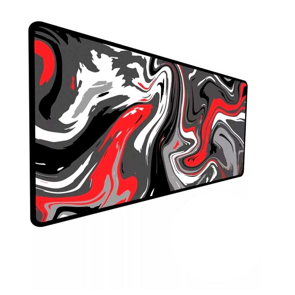 Mouse Pad Gamer Speed, Extra Grande, Desk Pad Profissional Premium, Com Borda Costurada 90x50, Abstrato Abstract Preto Mouse Pad Gamer Speed, Extra Grande, Desk Pad Profissional Premium, Com Borda Costurada 90x50, Abstrato Abstract Preto