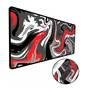 Mouse Pad Gamer Speed, Extra Grande, Desk Pad Profissional Premium, Com Borda Costurada 90x50, Abstrato Abstract Preto