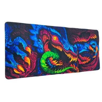 Mouse Pad Gamer Speed, Extra Grande, Desk Pad Profissional Premium, Com Borda Costurada 120x40, Dragão Colorido