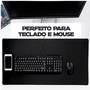 Mouse Pad Gamer Speed,Extra Grande, Desk Pad Profissional Premium,Com Borda Costurada 60x30,Preto