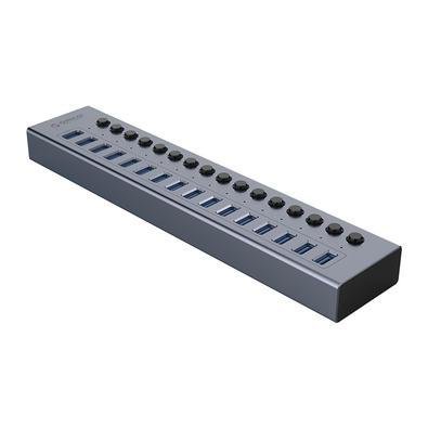 Hub Orico, 16 Portas, Com Switches Individuais - BT2U3-16AB
