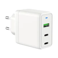 Carregador De Parede Goldentec Gan Fast Charge, 2 USB-C 65W + 1 USB 3.0 30W
