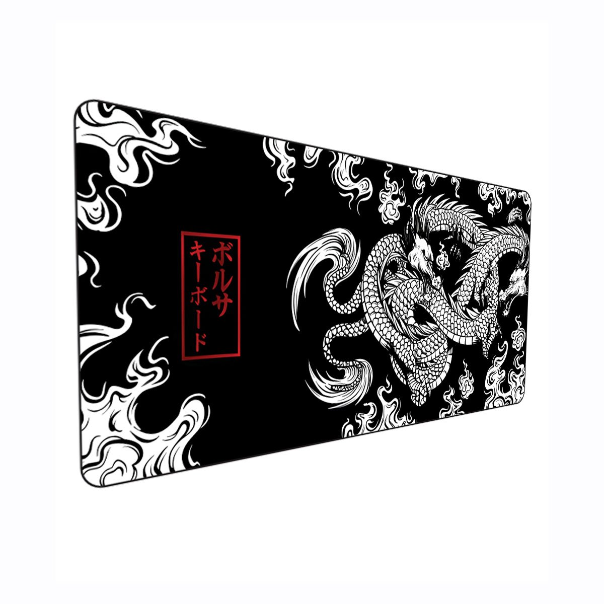 Mouse Pad Gamer Speed, Extra Grande, Desk Pad Profissional Premium, Com Borda Costurada 120x60,Dragão Chinês Japonês