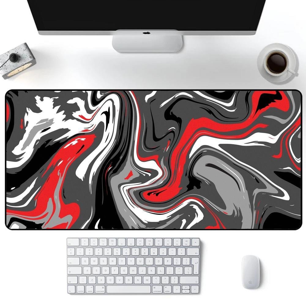 Mouse Pad Gamer Speed, Extra Grande, Desk Pad Profissional Premium, Com Borda Costurada 60x30, Abstrato Abstract