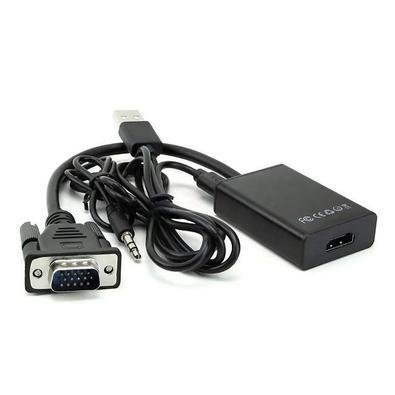 Conversor Adaptador VGA Para HDMI- Preto