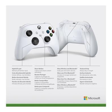 Controle Sem Fio Xbox Robot White KaBuM