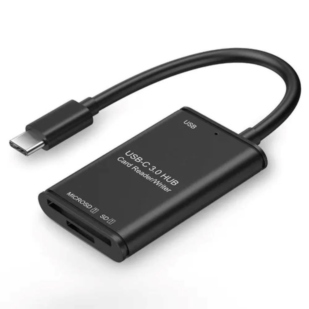 Imagem 1 de 5 do produto Adaptador F3 Leitor de Cartão USB 3.0 TYPE-c, Para SD e Micro SD, OTG