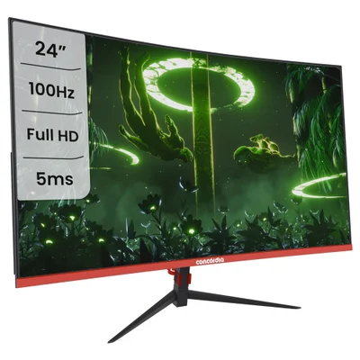 Monitor Concórdia Gamer Curvo CZ238F 23.8", 100hz, LED Full HD, HDMI, VGA, SRGB 99%