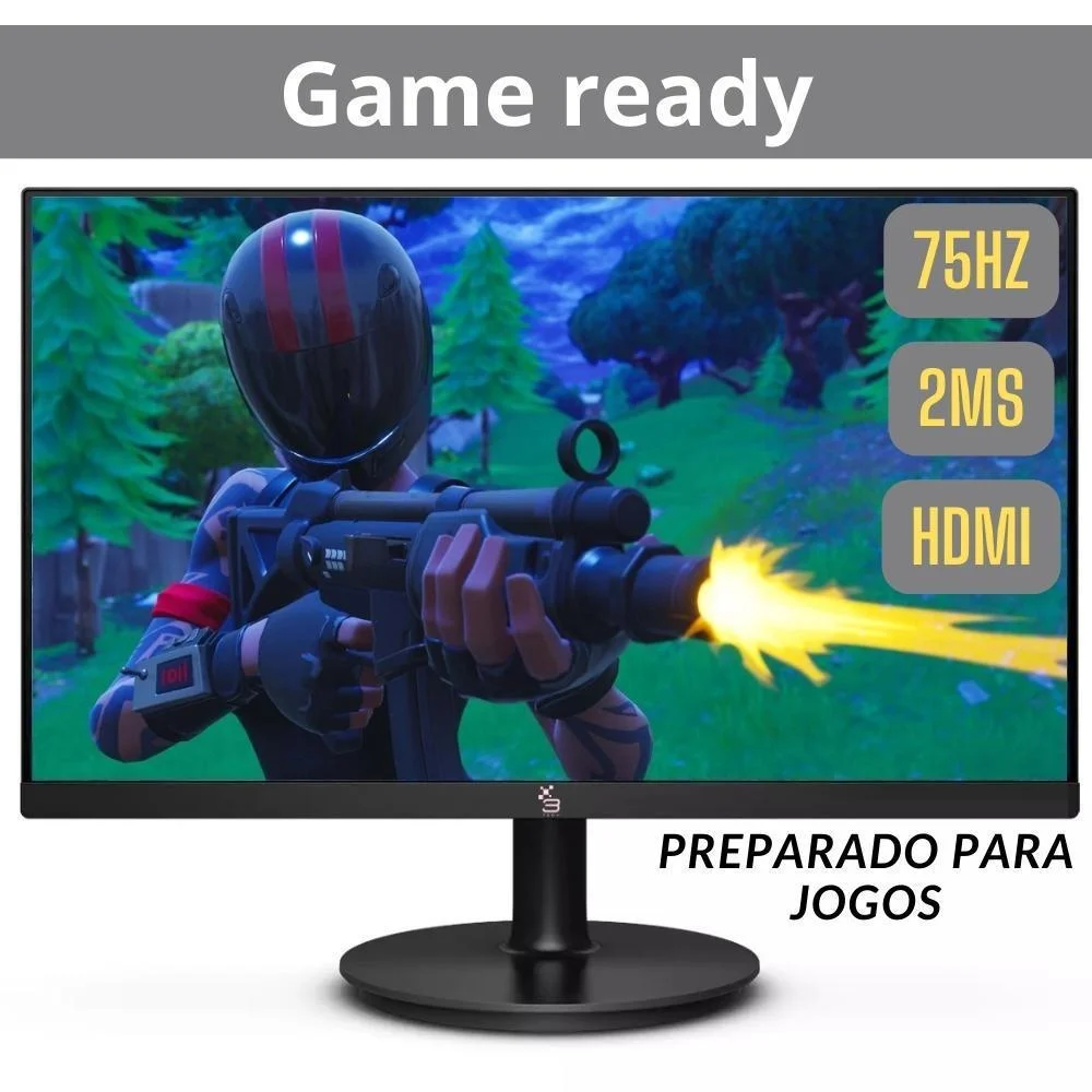 Imagem 3 de 5 do produto Monitor 3Green 20 Polegadas LED, Widescreen, 75hz, HD + 1600x900, HDMI, VGA, Vesa, Ajuste De Inclinação
