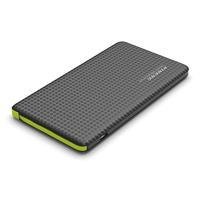 Carregador Portátil Power Bank Slim Pineng, 5.000Mah, Cabo E Adaptador Embutido, Preto