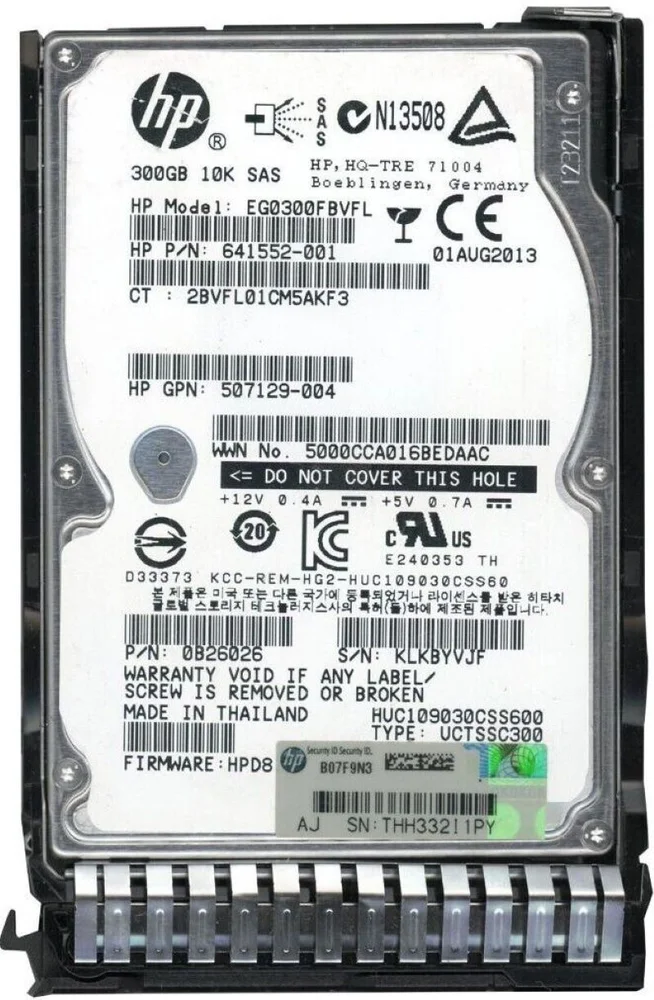 Hd Hpe 300GB, 10k Sas Dp 2.5 Polegadas - 493083-001
