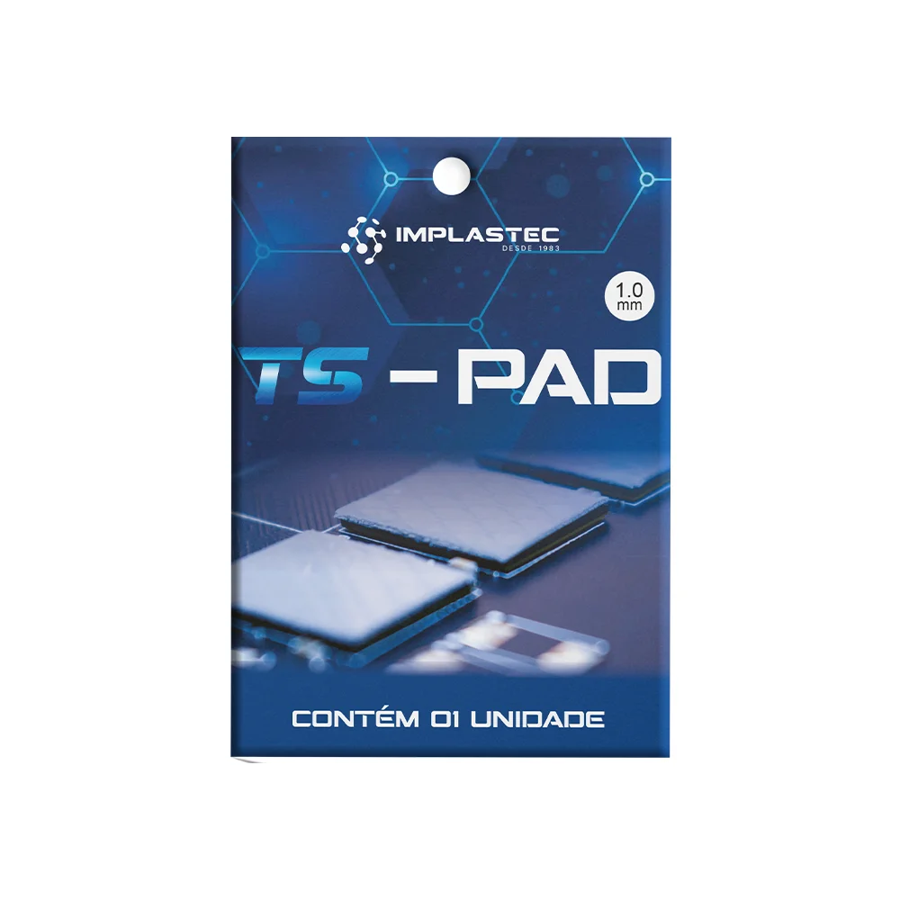Thermal Pad Térmico Implastec Ts Pad 1.0mm X 100 X 100 Mm - 12,8w/m.k 4