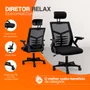 Cadeira Escritório Executiva Diretor Relax, Ergonômica, Preto