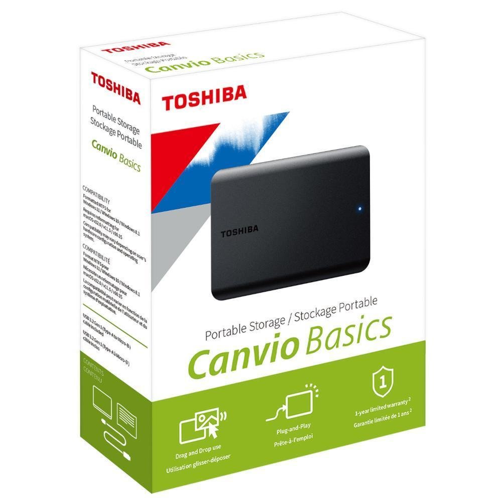 HD Externo Toshiba Canvio Basics 4TB USB 30 KaBuM