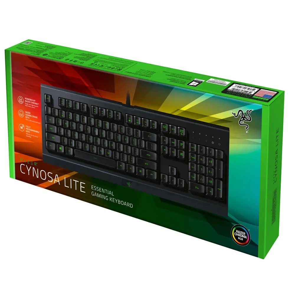 Teclado Gamer Com Fio, Razer Cynosa Lite, Padrão US Teclado Gamer Com Fio, Razer Cynosa Lite, Padrão US