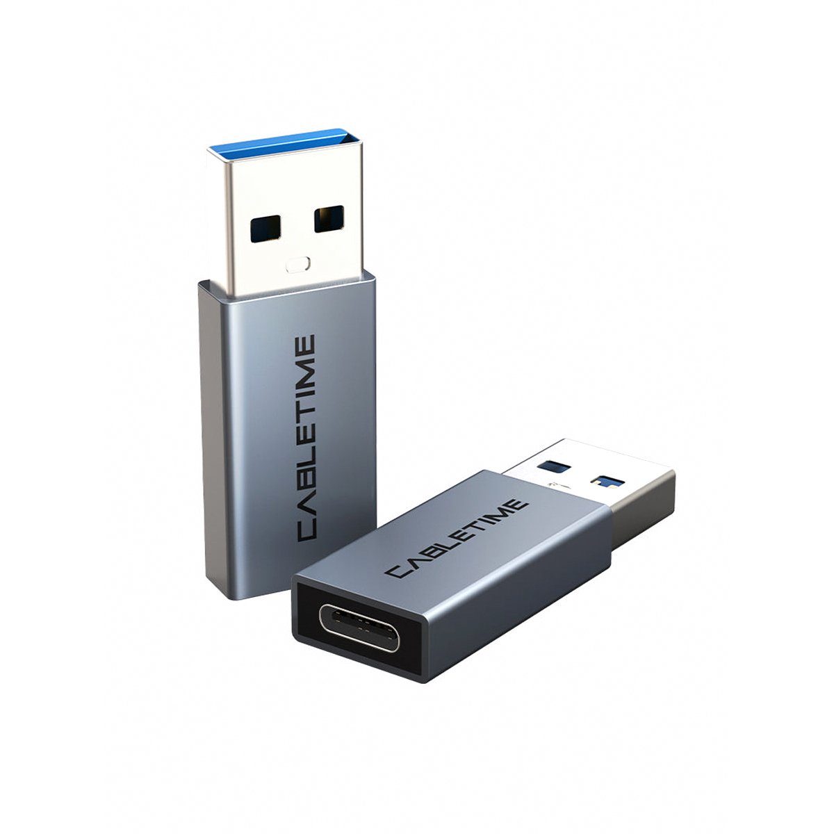 Adaptador Cabletime, USB-A Macho, para USBC 3.0 Fêmea OTG, 4CM