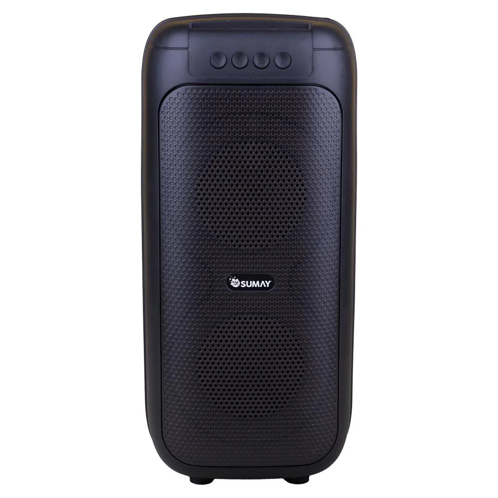 Imagem 2 de 4 do produto Caixa de Som Amplificada Sumay Slim CSP1315, Bluetooth, LED, 60W RMS, Entradas USB e Auxiliar