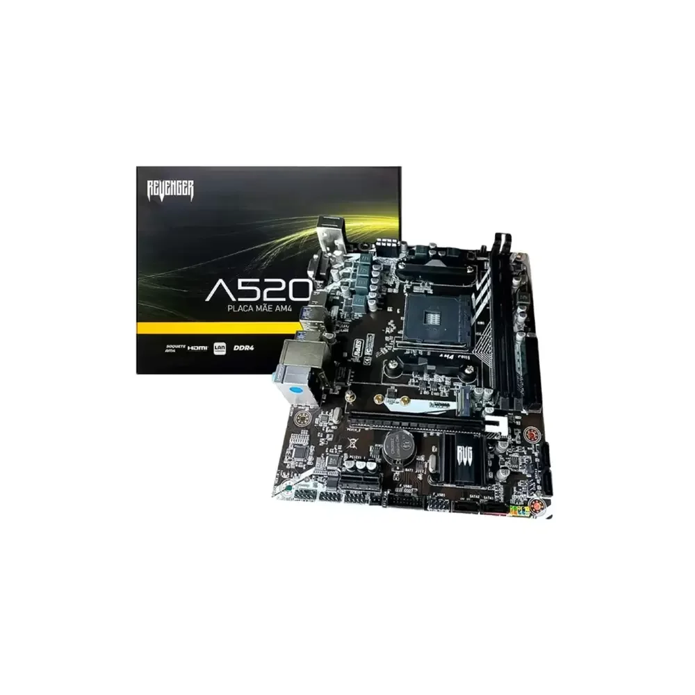 Placa Mãe A520 Revenger Am4 AMD Ryzen 16GB, DDR4, USB 3.0