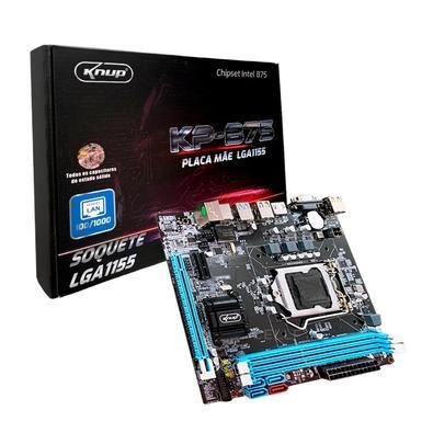 Placa-Mãe Knup B75/H77, Chipset Intel LGA 1155, Pci Express, DDR3, 16GB, USB 2.0