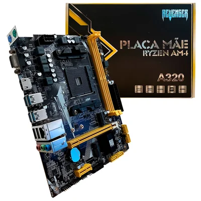 Placa-Mãe Revenger G-A320, Socket AMD AM4, M.2 NVMe, DDR4, Micro-ATX