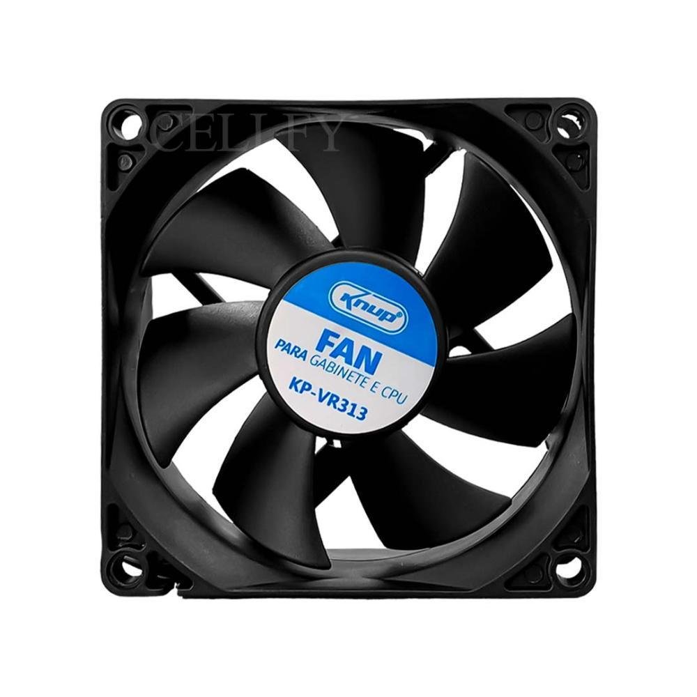 Cooler Fan Knup, 80MM, Ventoinha Para Gabinete e Cpu Silencioso - 12VDC Cooler Fan Knup, 80MM, Ventoinha Para Gabinete e Cpu Silencioso - 12VDC