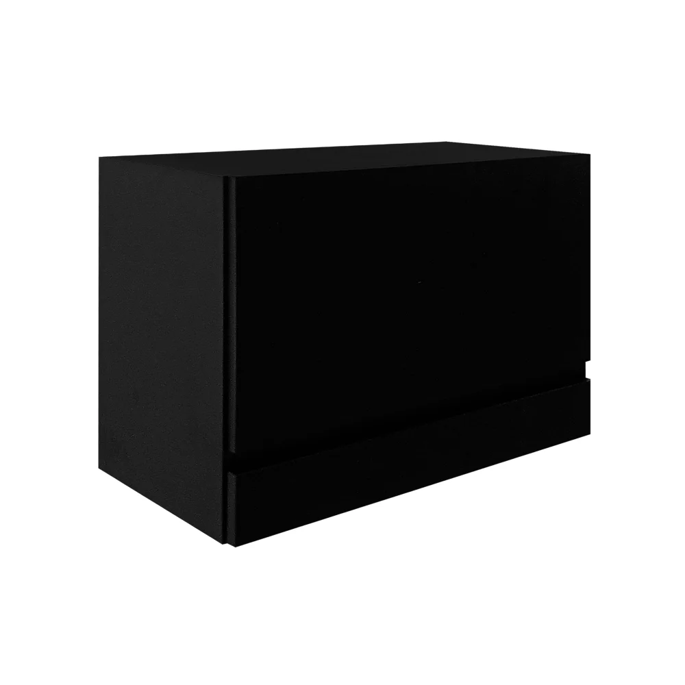 Imagem 4 de 5 do produto Escrivaninha Suspensa Formalivre, Compacta Com Gaveta, Mesa Para Notebook, Preto Laca