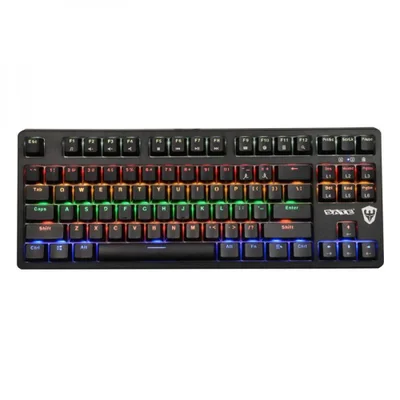 Teclado Com Fio Mecânico Gamer Sate K5, Switch Blue, RGB, USB, 87 Teclas, Preto