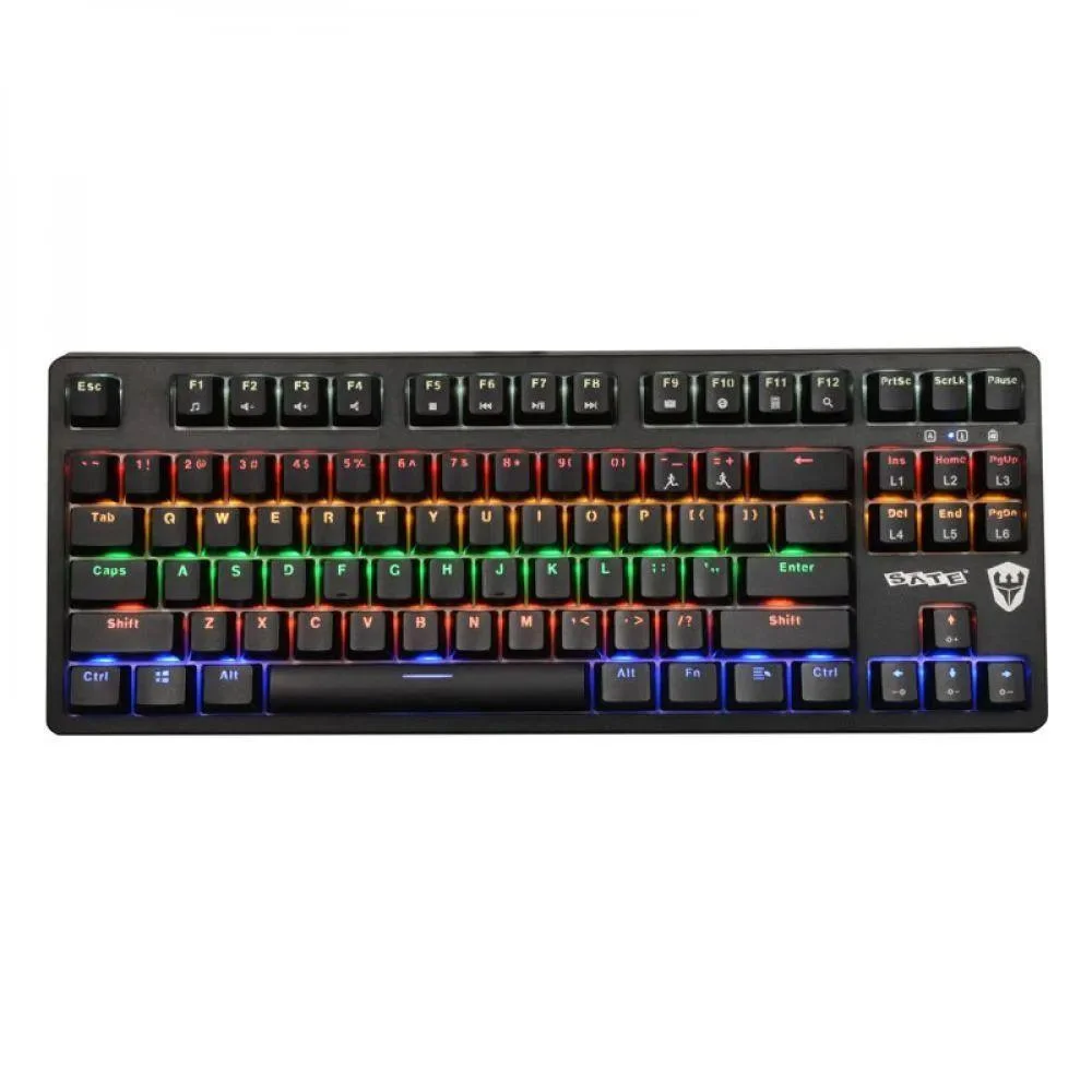 Teclado Com Fio Mecânico Gamer Sate K5, Switch Blue, RGB, USB, 87 Teclas, Preto Teclado Com Fio Mecânico Gamer Sate K5, Switch Blue, RGB, USB, 87 Teclas, Preto