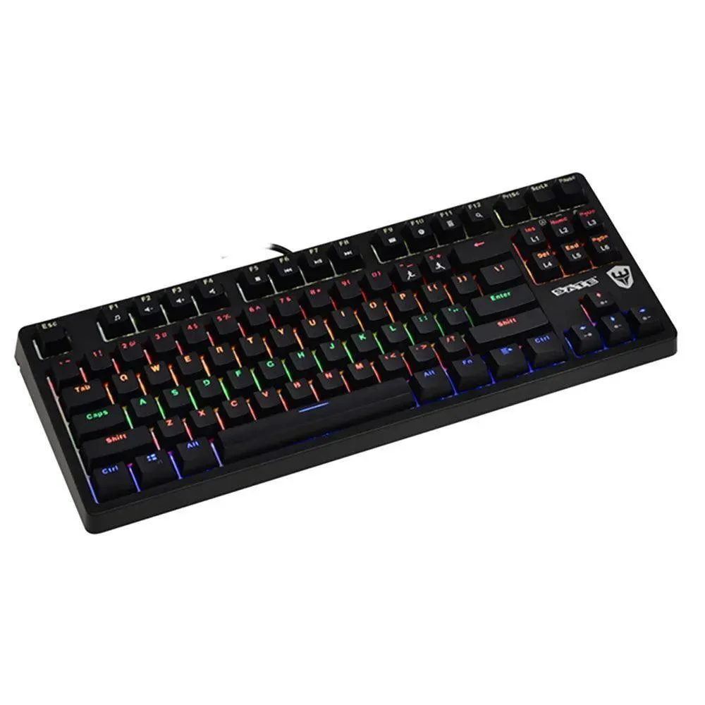Teclado Com Fio Mecânico Gamer Sate K5, Switch Blue, RGB, USB, 87 Teclas, Preto Teclado Com Fio Mecânico Gamer Sate K5, Switch Blue, RGB, USB, 87 Teclas, Preto