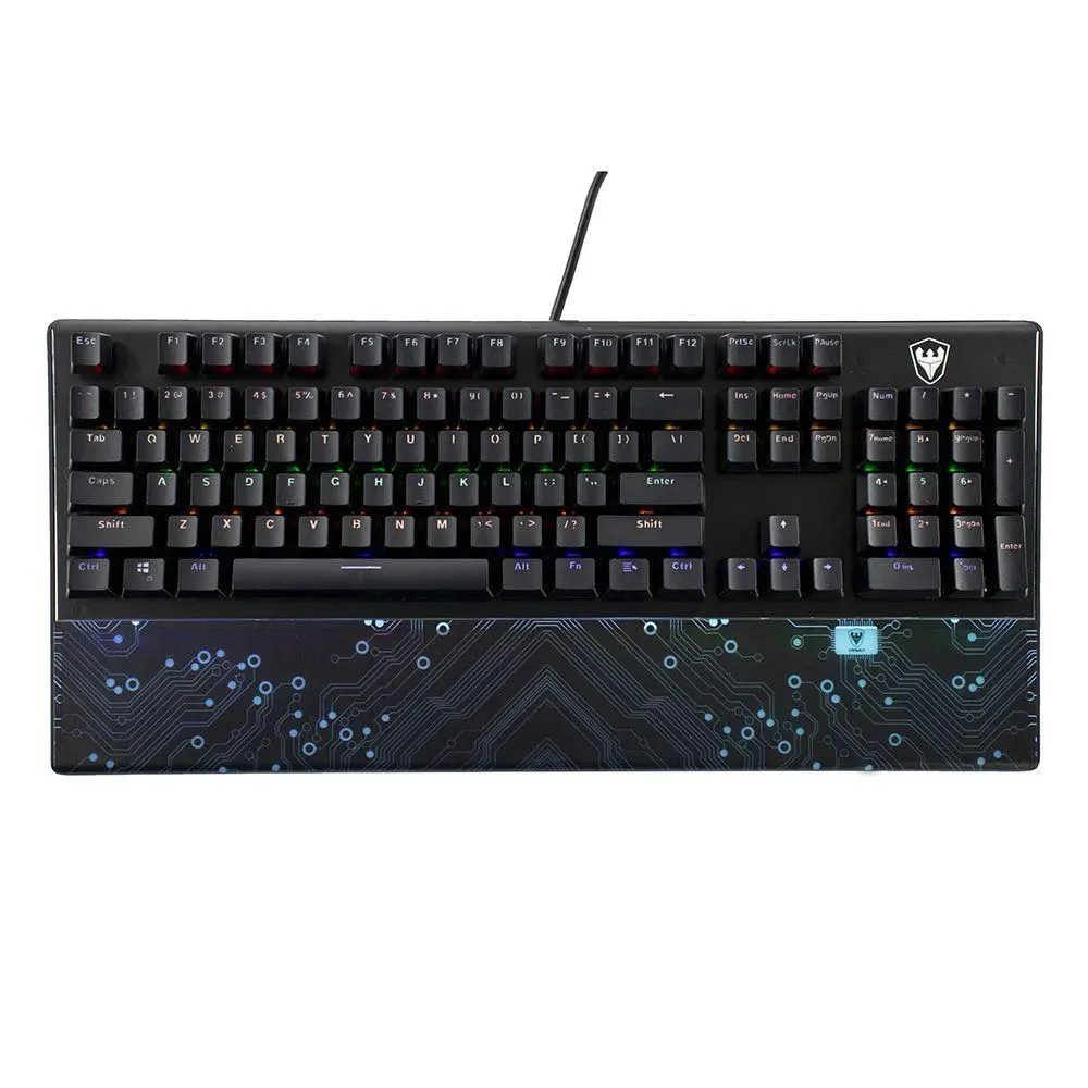 Teclado Com Fio Ótico Mecânico Gamer Satellite K4, RGB, USB, 104 Teclas, Preto Teclado Com Fio Ótico Mecânico Gamer Satellite K4, RGB, USB, 104 Teclas, Preto