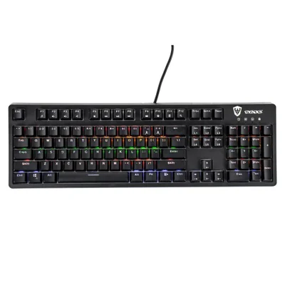 Teclado Com Fio Mecânico Gamer Satellite K6, Switch Blue, RGB, USB, 104 Teclas