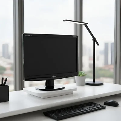 Suporte De Mesa Formalivre, Giratório 360°, Para Monitor, Branco