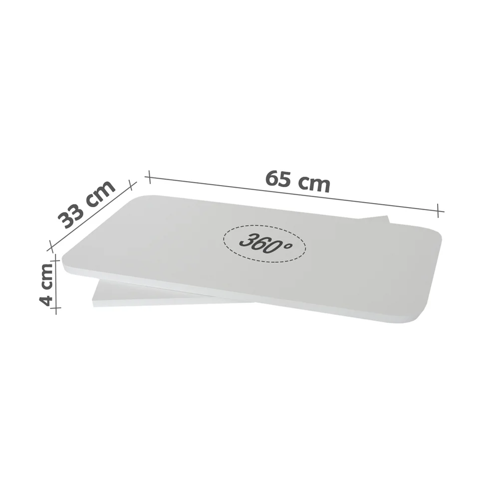 Imagem 4 de 5 do produto Suporte De Mesa Formalivre, Giratório 360°, Para Tv, Branco