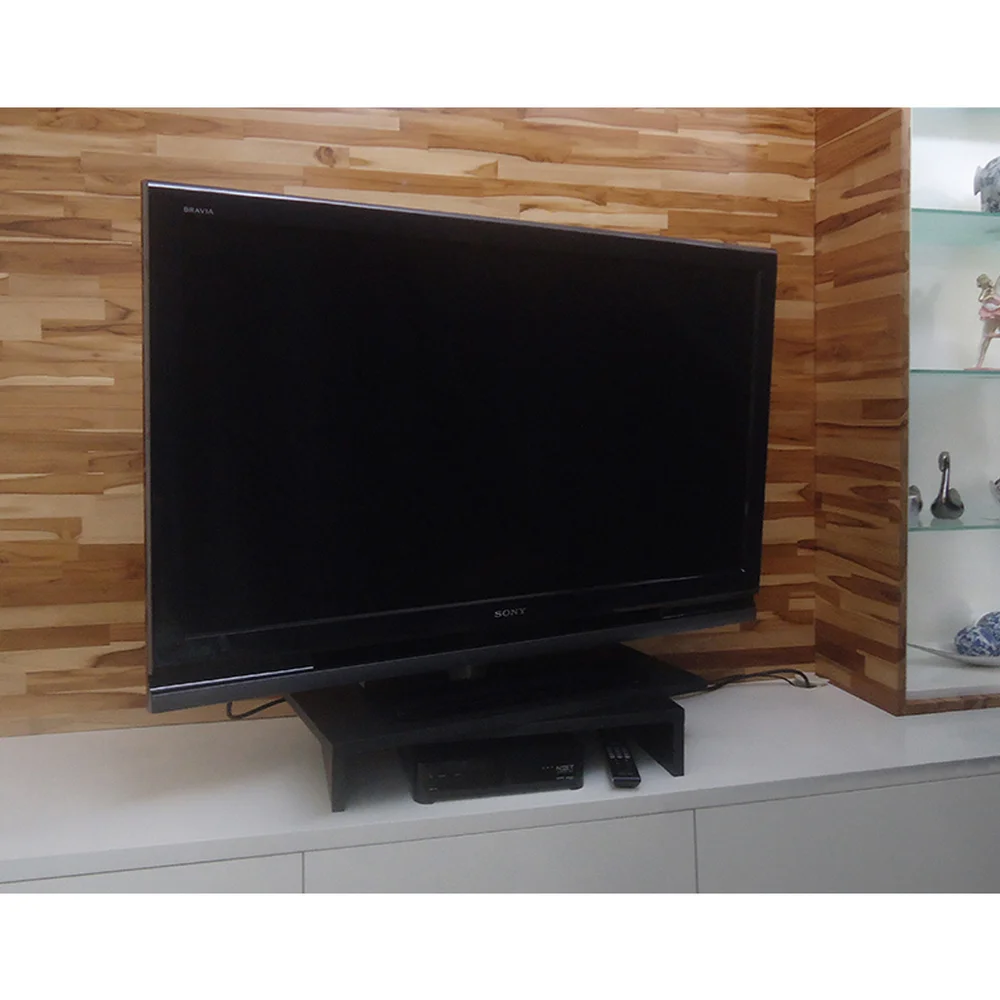 Imagem 2 de 5 do produto Suporte De Mesa Formalivre, Base Giratório, Com Nicho 360°, Para Tv, Preto