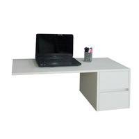 Escrivaninha Suspensa Formalivre, Mesa Para Computador Ou Notebook, Escritório, Branco