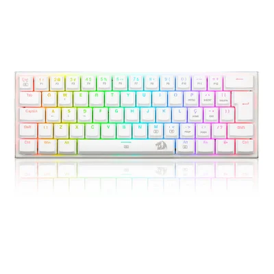 Teclado Gamer Redragon Anivia Lunar White, RGB, Switch Azul